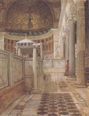 Alma-Tadema, Sir Lawrence Interior of the Church of San Clemente (mk23) china oil painting image